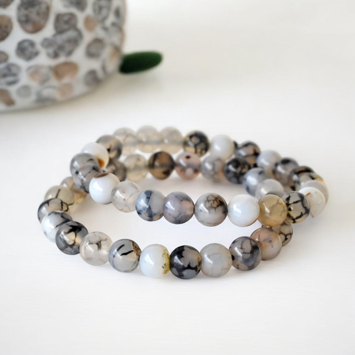 Dragon Vein Agate Bracelet