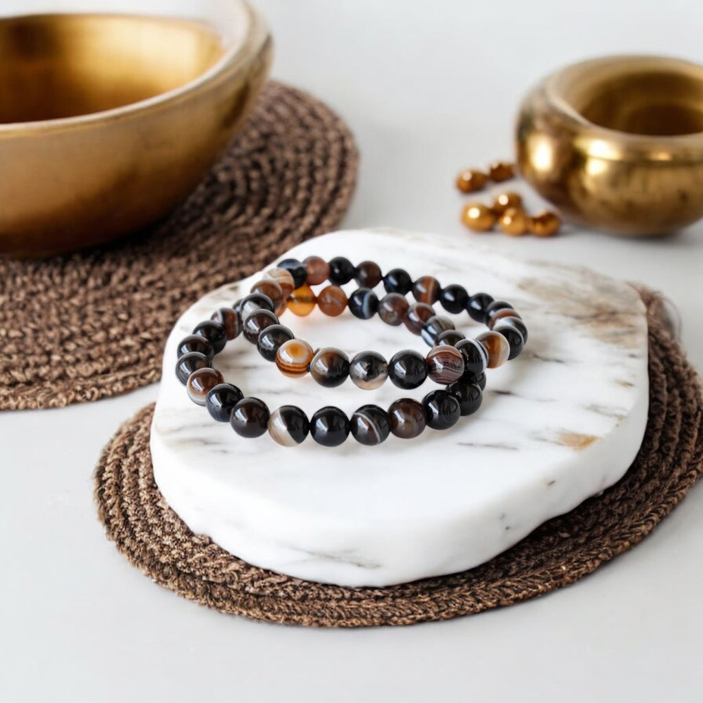 Black Sulemani Agate Bracelet