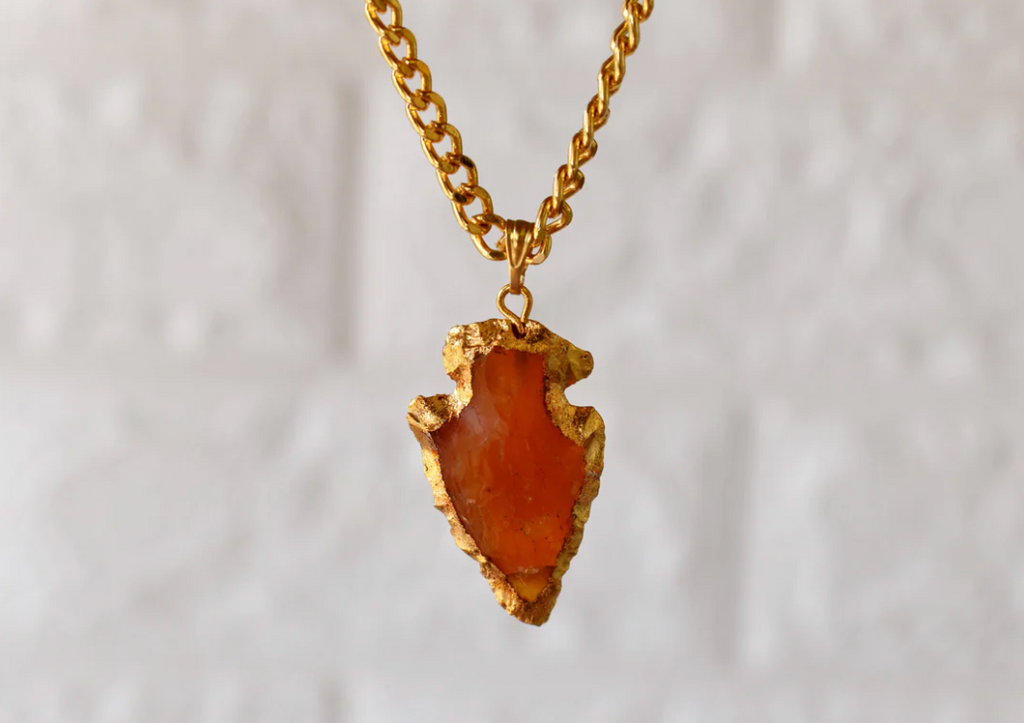 Carnelian Arrowhead Pendant