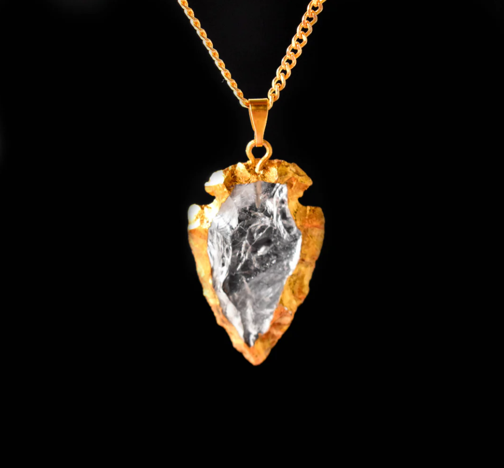Clear Quartz Arrowhead Pendant
