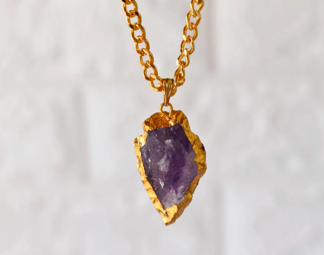 Amethyst Arrowhead Pendant