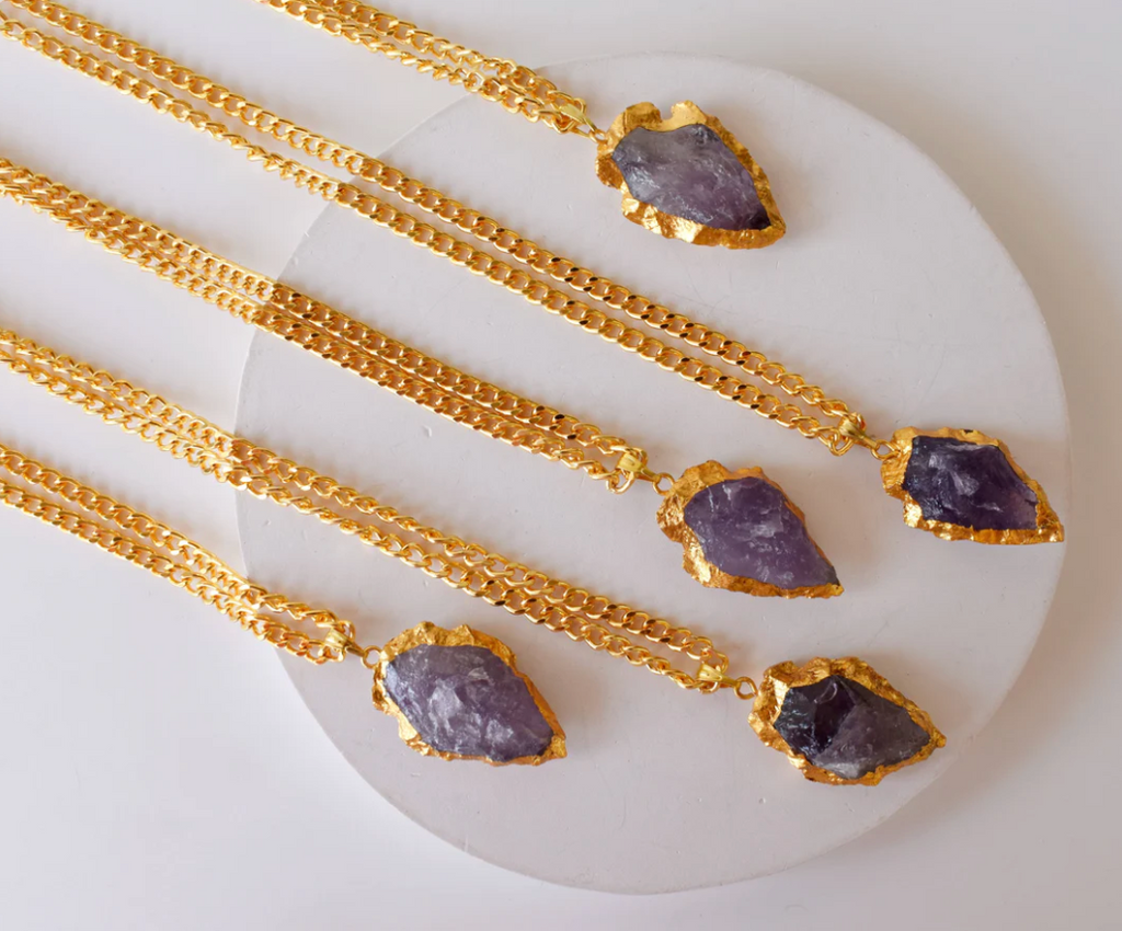 Amethyst Arrowhead Pendant