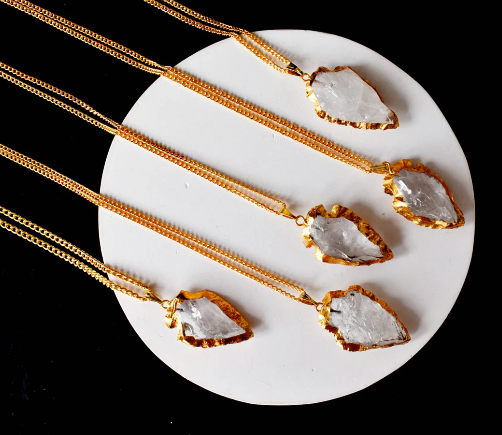 Clear Quartz Arrowhead Pendant